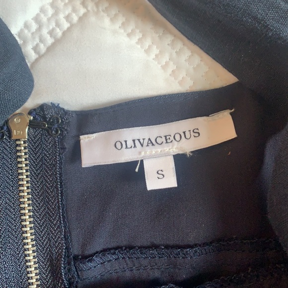 OLIVACEOUS Navy Dress Small - Picture 3 of 3